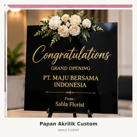 Papan Bunga Akrilik Senapelan
